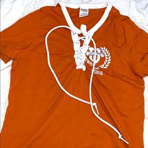 Pink Victoria secret tees short sleeve size L